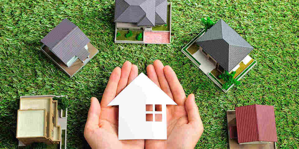 家を選んでる様子